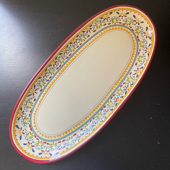 Bobby Flay Sevilla 16” Oval Serving Dish - Picture 1 of 9